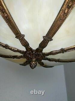 ANTIQUE 1910-20s BRADLEY & HUBBARD HANGING SHADE FIXTURE