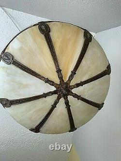 ANTIQUE 1910-20s BRADLEY & HUBBARD HANGING SHADE FIXTURE