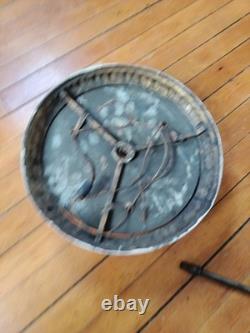 ANTIQUE ART DECO Ceiling CZECHOSLOVAKIAN GLASS BEADED ROUND LAMP SHADE 6x11