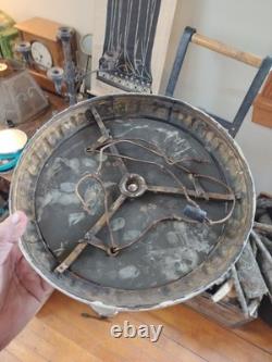 ANTIQUE ART DECO Ceiling CZECHOSLOVAKIAN GLASS BEADED ROUND LAMP SHADE 6x11