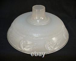 ANTIQUE GLASS Torchiere Lamp Shade Art Deco