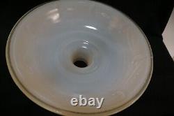 ANTIQUE GLASS Torchiere Lamp Shade Art Deco