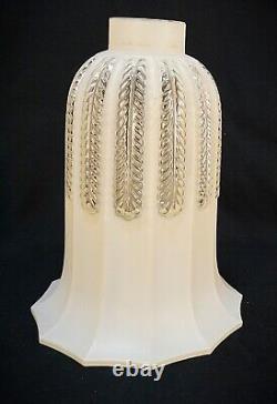 ANTIQUE GLASS Torchiere Lamp Shade Art Nouveau Art Deco