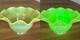 Antique Uranium Opalescent Glass Lamp Light Shade Glows 2 Fitter