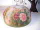 Antique / Vintage Puffy Reverse Painted Lamp Shade Pairpoint -butterflies