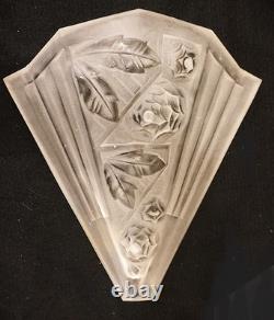 ART DECO GLASS SLIP SHADES FOR SCONCE OR CHANDELIER Set of 5 Noverdy