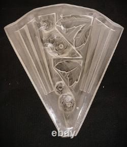 ART DECO GLASS SLIP SHADES FOR SCONCE OR CHANDELIER Set of 5 Noverdy
