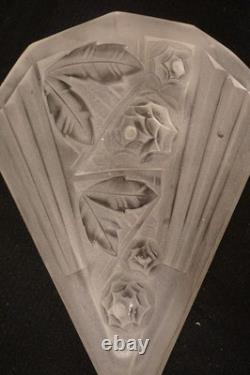 ART DECO GLASS SLIP SHADES FOR SCONCE OR CHANDELIER Set of 5 Noverdy