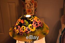 AWESOME Vintage Reverse HANDEL Style Hand Painted Lamp Shade