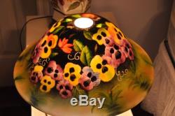 AWESOME Vintage Reverse HANDEL Style Hand Painted Lamp Shade