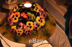 AWESOME Vintage Reverse HANDEL Style Hand Painted Lamp Shade