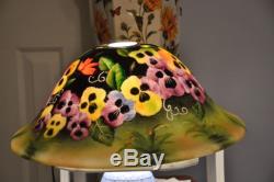 AWESOME Vintage Reverse HANDEL Style Hand Painted Lamp Shade