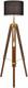 Adjustable Vintage Tripod Floor Lamp Rustic Wooden Stand For Home Decor