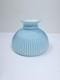 Aladdin Parlor Cased Glass Lamp Shade Blue Ribbed 10 Fitter Antique