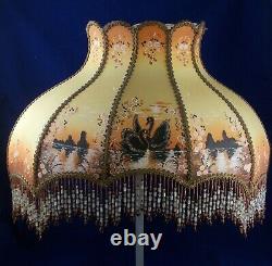 Amazing 1940s / 1950s Vintage Hand Painted Boudoir Lamp Shade Immaculate