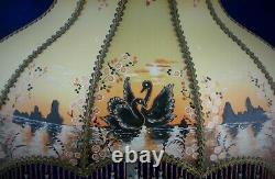 Amazing 1940s / 1950s Vintage Hand Painted Boudoir Lamp Shade Immaculate