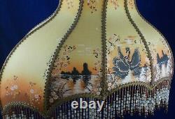 Amazing 1940s / 1950s Vintage Hand Painted Boudoir Lamp Shade Immaculate