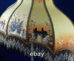 Amazing 1940s / 1950s Vintage Hand Painted Boudoir Lamp Shade Immaculate