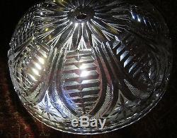 American Vintage Brilliant Detailed Hand Cut Crystal Glass 9 Lamp Shade/Globe