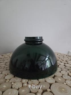 Antique 10 Emerald Green Cased Glass Student Lamp Shade