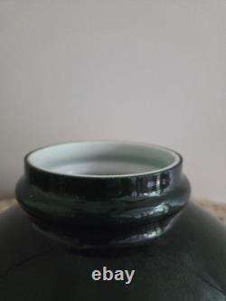 Antique 10 Emerald Green Cased Glass Student Lamp Shade