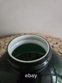Antique 10 Emerald Green Cased Glass Student Lamp Shade