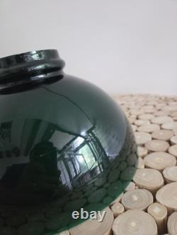 Antique 10 Emerald Green Cased Glass Student Lamp Shade