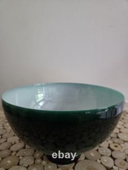 Antique 10 Emerald Green Cased Glass Student Lamp Shade