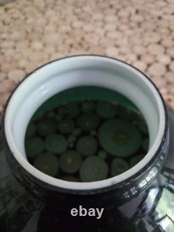 Antique 10 Emerald Green Cased Glass Student Lamp Shade