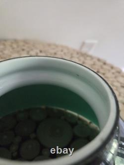 Antique 10 Emerald Green Cased Glass Student Lamp Shade