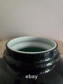 Antique 10 Emerald Green Cased Glass Student Lamp Shade