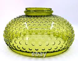 Antique 10 Fitter Green Hobnail Dome Glass Lamp Shade, VG Cond