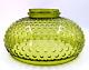 Antique 10 Fitter Green Hobnail Dome Glass Lamp Shade, Vg Cond