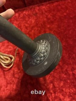 Antique 1920s Cast Metal Neoclassical Art Nouveau Column Table Lamp 7 Fit Works