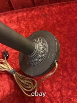 Antique 1920s Cast Metal Neoclassical Art Nouveau Column Table Lamp 7 Fit Works