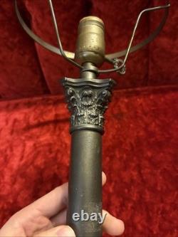 Antique 1920s Cast Metal Neoclassical Art Nouveau Column Table Lamp 7 Fit Works