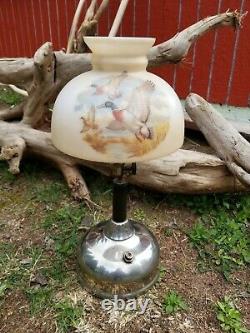 Antique 1920s Coleman CQ Quick-Lite Kerosene Table Lamp Original Glass Shade 20