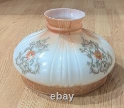 Antique 1920s Original Coleman 318 Glass Lamp Shade 10? Fitter Floral