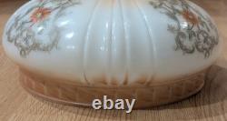 Antique 1920s Original Coleman 318 Glass Lamp Shade 10? Fitter Floral