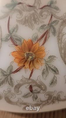 Antique 1920s Original Coleman 318 Glass Lamp Shade 10? Fitter Floral