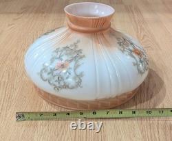 Antique 1920s Original Coleman 318 Glass Lamp Shade 10? Fitter Floral