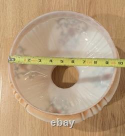 Antique 1920s Original Coleman 318 Glass Lamp Shade 10? Fitter Floral