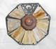 Antique 8 Panel Stained Slag Glass Lamp Shade