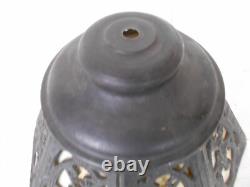 Antique 8 Panel Stained Slag Glass Lamp Shade