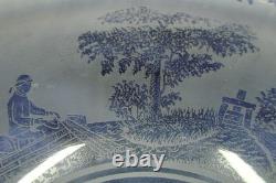 Antique Acid Etched Glass Lamp Shade Trees Fishermen Boat Nets Gas Oil 5 Fitter