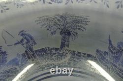 Antique Acid Etched Glass Lamp Shade Trees Fishermen Boat Nets Gas Oil 5 Fitter