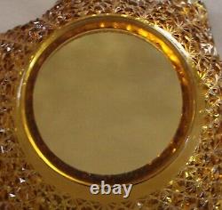 Antique Amber Daisy Dot Antique Lamp Shade With 4 Fitter