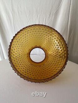 Antique Amber Glass Hobnail Parlor Lamp SHADE for 12 fitter