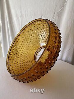 Antique Amber Glass Hobnail Parlor Lamp SHADE for 12 fitter