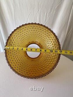 Antique Amber Glass Hobnail Parlor Lamp SHADE for 12 fitter